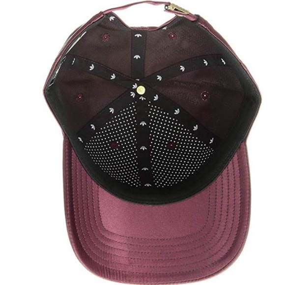 adidas originals // maroon satin adjustable hat - Picture 3 of 6